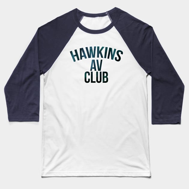 Stranger Things Inspired Hawkins AV Club Fireflys Baseball T-Shirt by charlescheshire